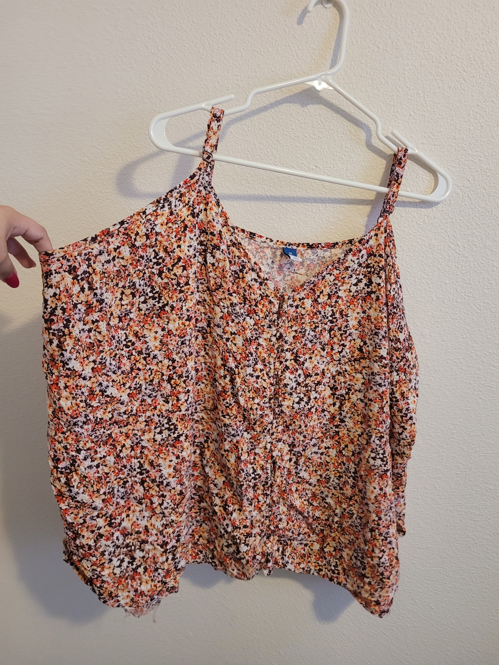 Old Navy Orange Multi Floral Spaghetti Strap Camisole #279